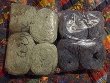 Approx 713g Unknown brand wool / yarn green & blue