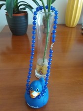 Natural 8mm Blue Sri Lanka Sapphire Gemstone Beads Necklace 16"- UK seller 796