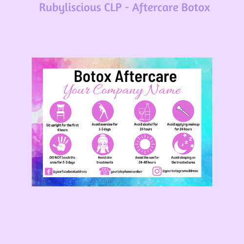 Personalised botox aftercare - personalised,