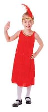 Girls Red Flapper Costume