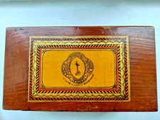 Antique vintage wooden wood charity box University Missions to Central African