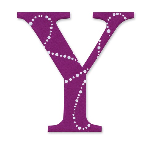 Sassy serif letter - y, sizzix