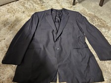 Oxford Clothes Neiman Marcus Men’s 100% Wool Blazer Jacket 48L Navy USA Classic