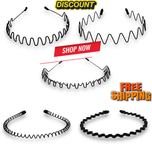 Black metal sports hairband - sports,