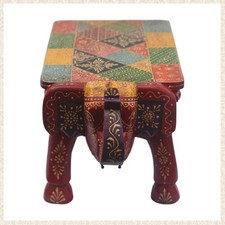 Wooden Elephant Table - Multicoloured