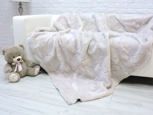 Real sheepskin fur throw - real,