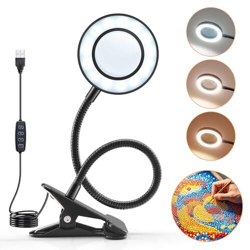 10x magnifier glass - magnifier, led