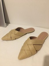 NEW LOOK Size UK8 EU41 Beige Mules Gorgeous Gorgeous Classy Flat Slider Sandal