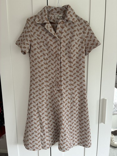 Crimplene 70s vintage dress - 70s,