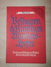 VELHAGEN KLASINGS MONATSHEFTE