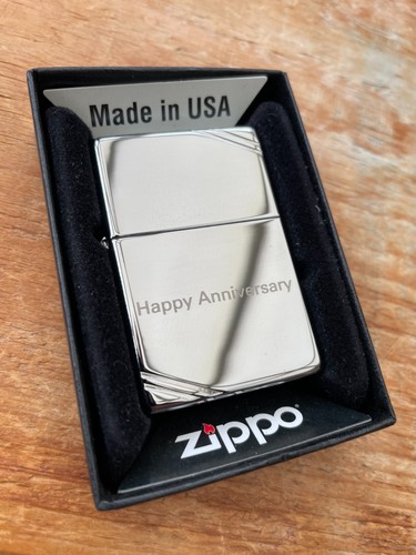 Vintage polished chrome zippo - vintage,