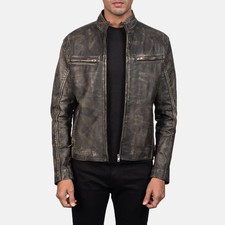 mens vintage leather jacket iconic custom leather jacket cow hide leather jacket