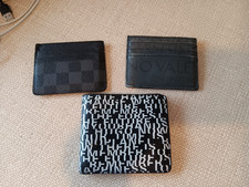 Hugo Boss Mens Leather Wallet Black White Card Holder plus 2 others