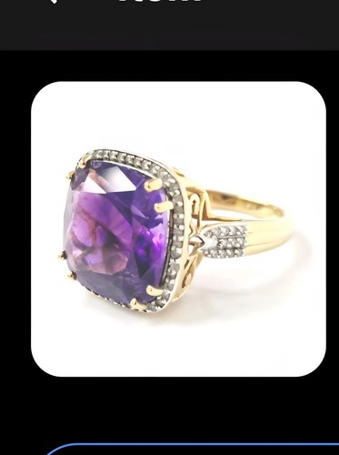18ct gold amethyst - gold, ring