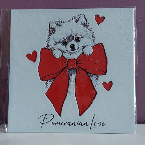 Pomeranian love flat print - love,