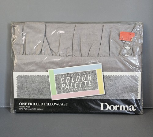 Dorma frilled pillowcase grey - dorma,