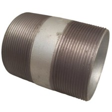 Galvanised steel barrel - steel, nipple