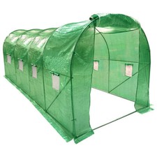 Walk-in Polytunnel Greenhouse 4x2m Shed Garden Framed Cover Galvanised Steel