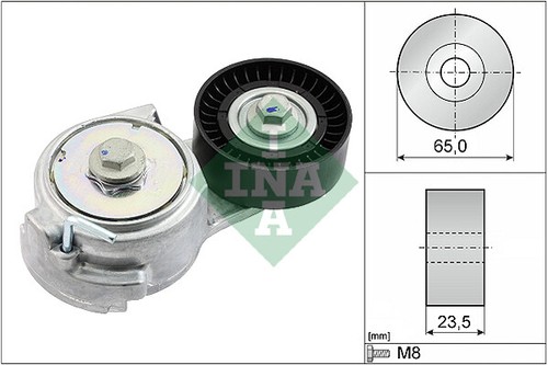 New belt tensioner ribbed - new, v-ribbed