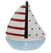 SAIL BOAT Nautical Ceramic Home Decor House Gift Ornament Height 13cm