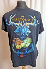 Mastodon Band T-shirt Black Cotton Unisex Metal Size Large E4514