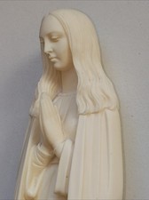 Vintage Alabaster Statue of Virgin Mary 23cm tall Madonna