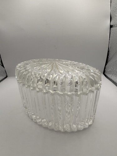 Vintage oval clear pressed - oval,
