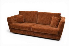 4 Seater Sofa Rust Chenille
