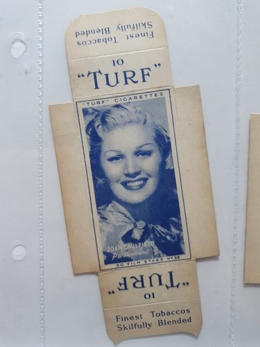 Turf cigarette card box - box,, film
