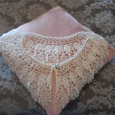 Handmade Crochet Lace Capelet / Collar Cotton / One Size  / Wedding / Evening 