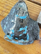persian turquoise Rough Stablized Very Nice Bright Blue With Heavy Pyrite