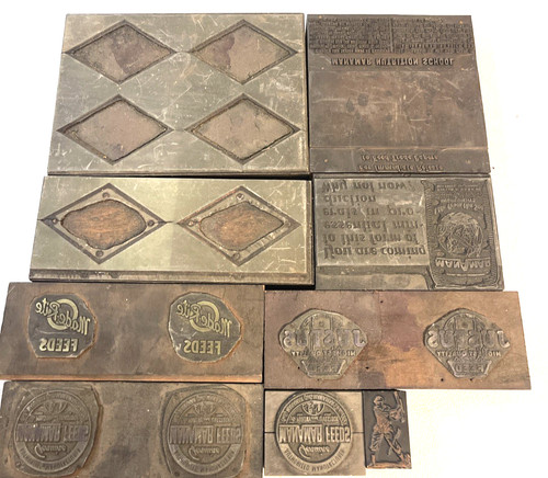 Letterpress printing blocks - printing,