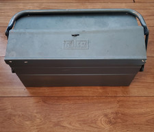 Vintage Talco Metal Cantilever Tool Box