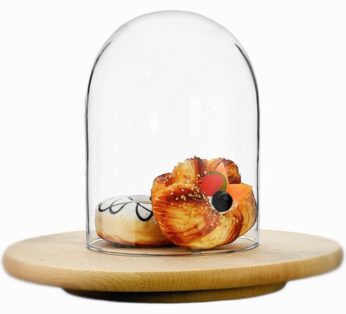 Clear glass cloche dome lid - cloche,