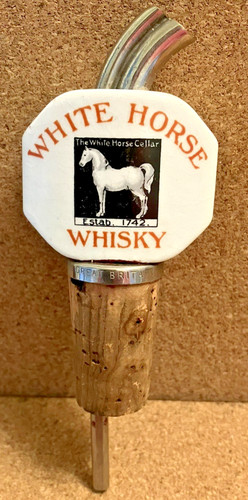 White horse whisky - white, (ceramic)