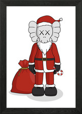 Santa Kaws Framed Wall Art