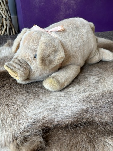 Vintage steiff plush pig - steiff,