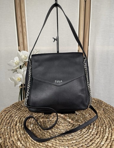 Tula black leather handbag