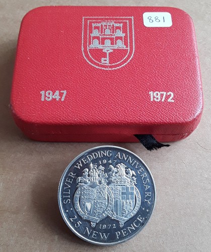 1972 gibraltar 25p silver - 1972,