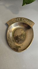Solid Brass Pocket Change Dish Tray Jewelry Key Holder Coin Dish