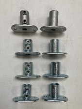 Interclamp 132-A27 tube pipe fitting galvanised x 8 floor fixing straight