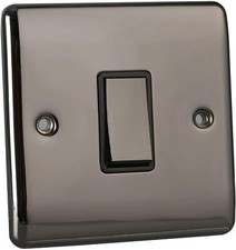 Black Nickel Polished Sockets and Switches Black Trim - Definition Range
