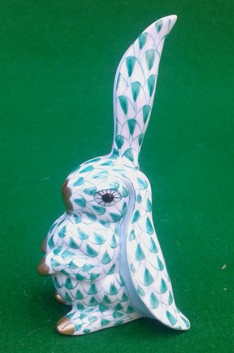 Herend funny rabbit - in, emerald