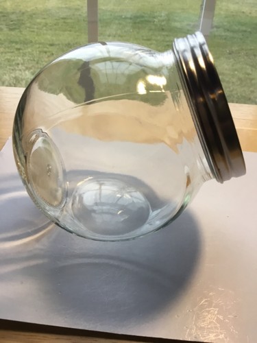 Glass tilt jar vintage - glass,
