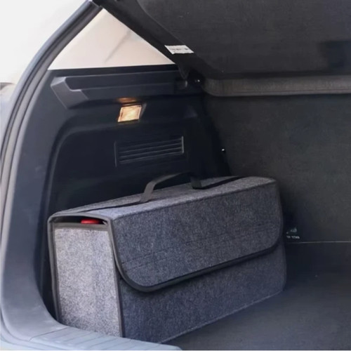 Grey car boot - boot, organiser