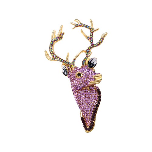 Deer antler brooch decor - deer,
