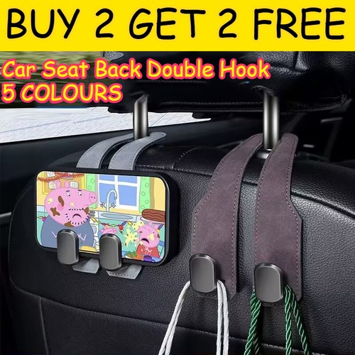 Car seat back double - double, hook