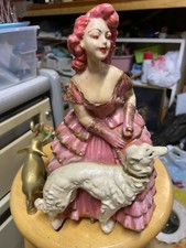 Vintage Chalkware Plaster Lady