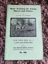 Vintage Paperback  Basic Training For Young Horses And Ponies Pony Club 1963