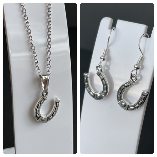 Lucky charm horseshoe necklace - lucky,